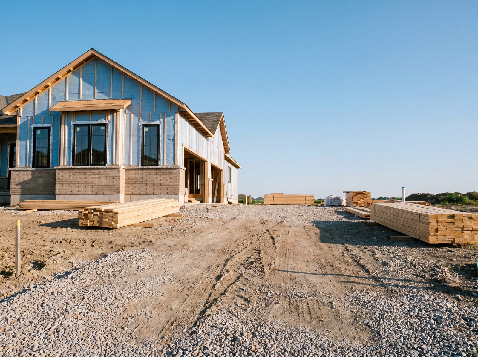New construction site mid-build — phase inspection coverage